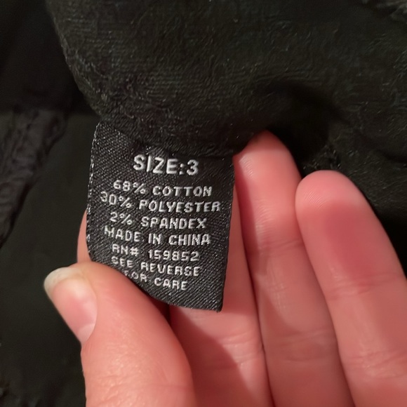 Black Denim Shorts - Picture 3 of 4